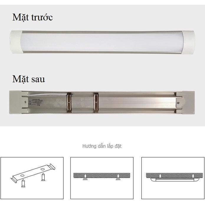 Bộ 20 đèn tuýp led bán nguyệt trắng 120cm 36w.
