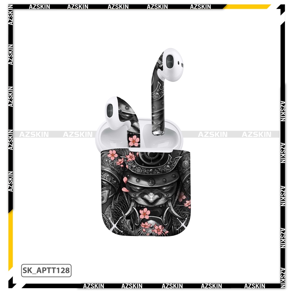 Dán Skin Hình Airpods 1/2/3/Pro Nghệ Thuật Tattoo |SK_APTT128| Film Oracal Chính Hãng, Chống Nước Bền Màu, Cắt Sẵn Khuôn