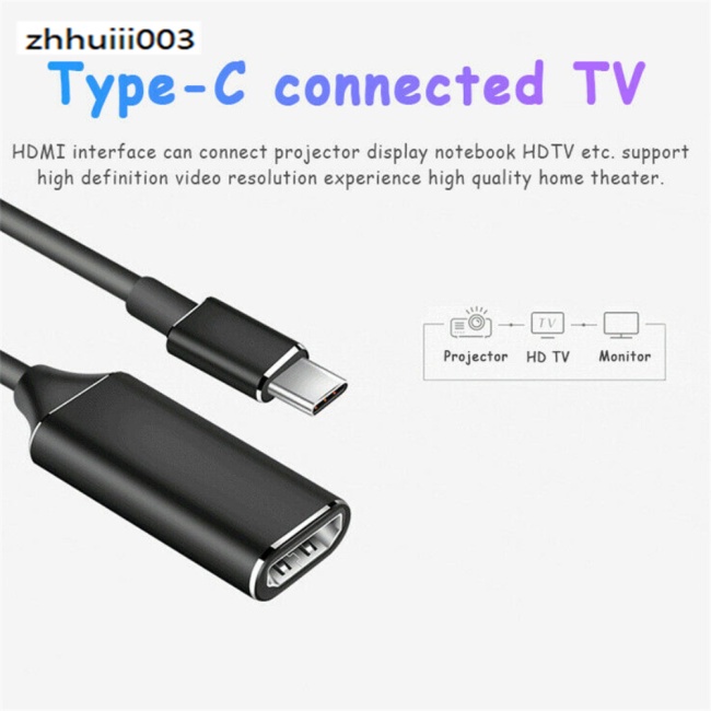 Đầu Chuyển Đổi Giắc Cắm Usb 3.1 Type C Sang Hdmi 4k Type C Hdmi-Compatible Cho Macbook Huawei