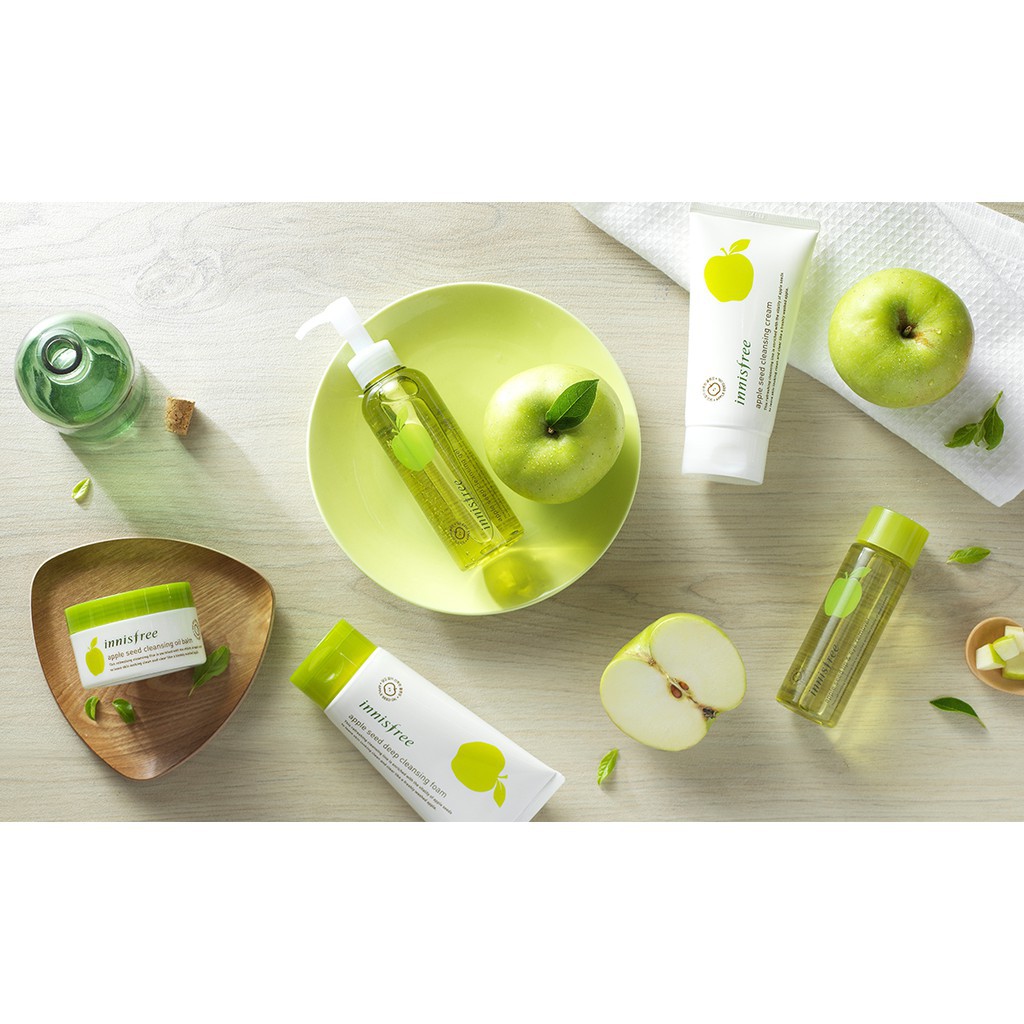 (Mẫu mới) Sữa rửa mặt táo xanh Innisfree apple seed deep cleansing foam 150ml