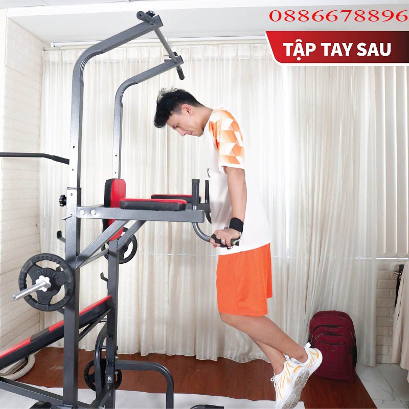 Giàn tạ đa năng ZASAMI 8211, 8sport free sip + quà tặng đủ bộ tạ gang  sẵn hàng