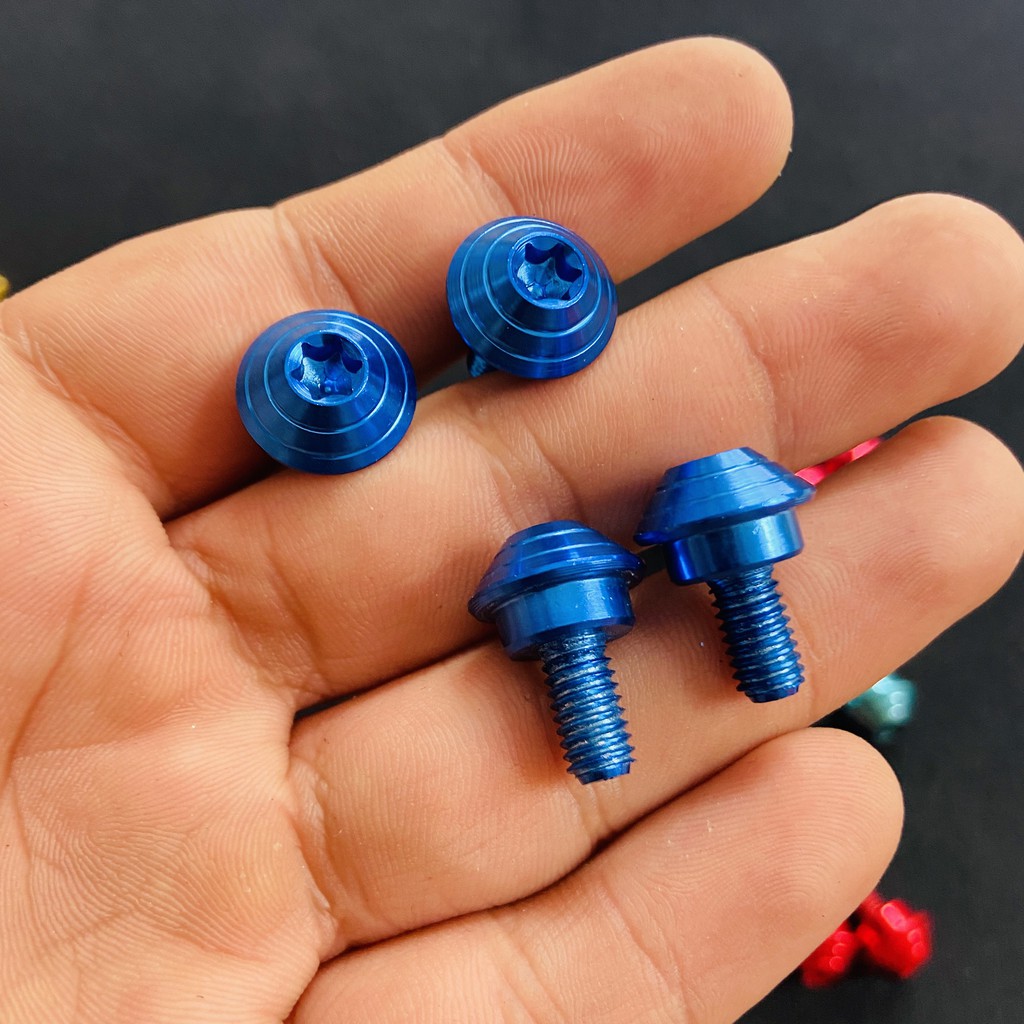 TRỌN BỘ 04 ốc gắn đuôi dè xe EXCITER 150 đời 2015 trở lên, ốc nhôm CNC độ lên màu rực rỡ trang trí xe