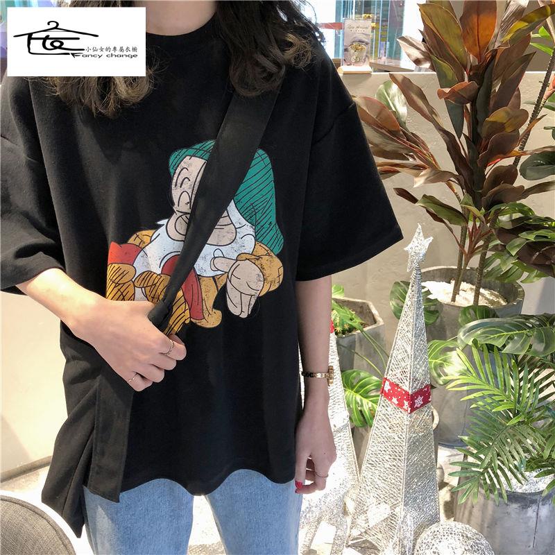 Áo Thun Nữ Tay Ngắn Dáng Rộng Phong Cách Hàn Quốc