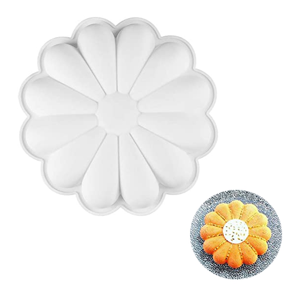 CONOPERY Khuôn silicone tạo hình hoa hướng dương làm bánh pudding/ thạch rau câu DIY dễ vệ sinh