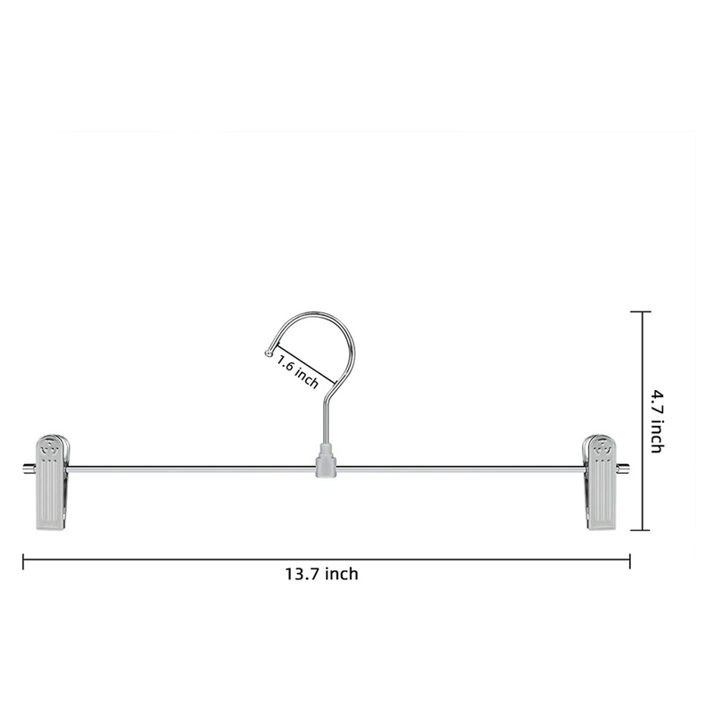 Set 10 Móc Treo Quần Áo Tiết Kiệm Không Gian Có Kẹp Điều Chỉnh Được