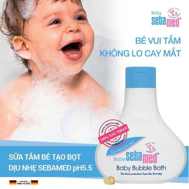 Sữa tắm tạo bọt dịu nhẹ cho bé Sebamed pH5.5 Baby Bubble bath 200ml