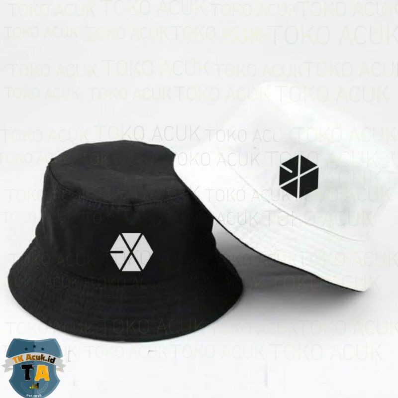 Mũ Bucket In Logo Exo Phong Cách Hàn Quốc