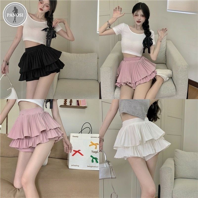 Chân váy xếp ly ngắn xòe chất đẹp - Mã CV307