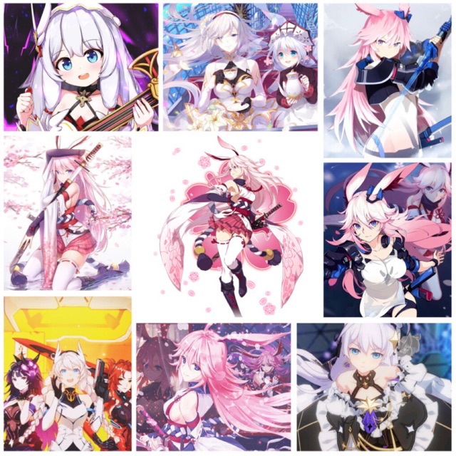 Combo 5 Ảnh póter honkai impact Game nhiều mẫu ngẫu nhiên khổ 20x30cm