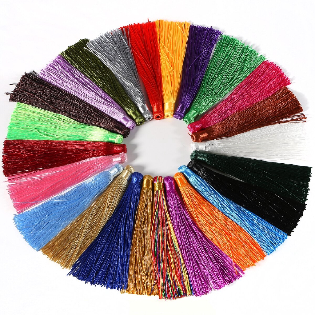 Dây tua rua lụa 12cm xinh xắn dành cho làm trang sức