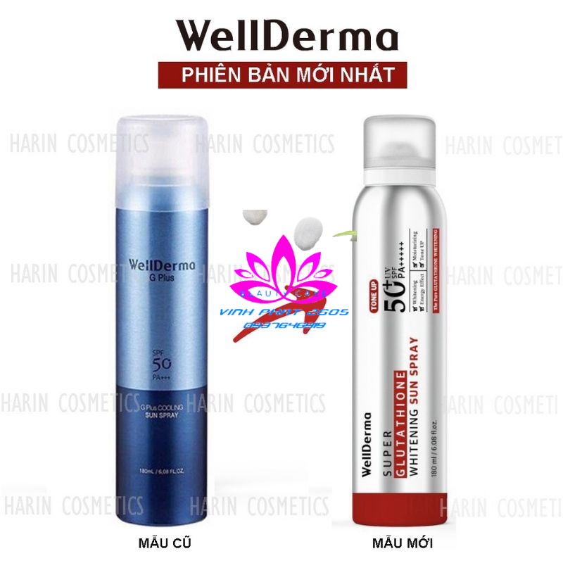 Xịt chống nắng Wellderma Super Glutathione Brightening Sun Spray UV Protection 50+ UV SPF Pa++++