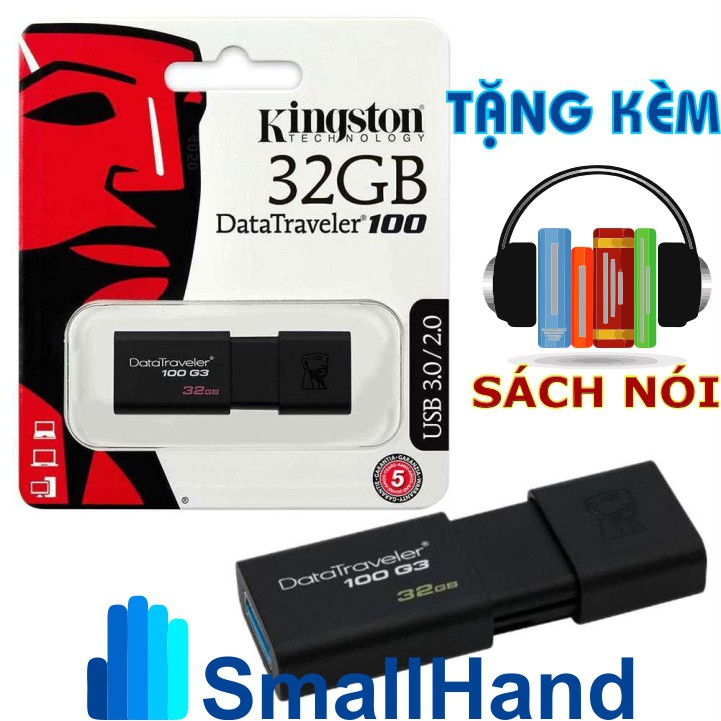 USB 3.0 Kingston 100G3 – Hỗ trợ cài đặt sách nói kinh doanh – Bảo hành 5 năm