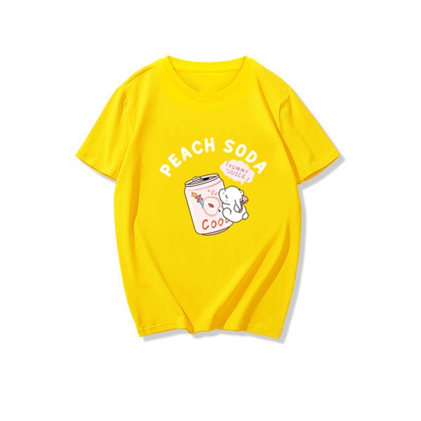 NRVP Áo thun trơn tay ngắn cổ tròn in hoạt hình unisex trẻ em 3 -11 tuổi