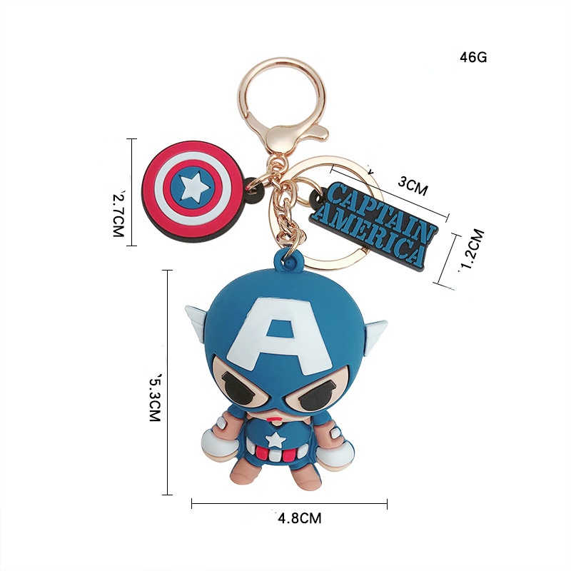 Móc Khóa Silicon Hình Siêu Anh Hùng Hoạt Hình Đáng Yêu