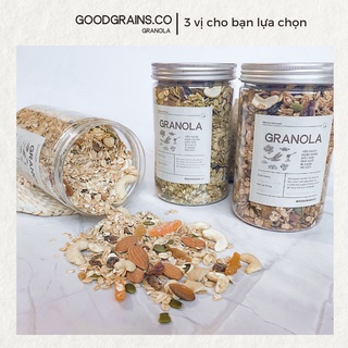 Combo 2 granola ăn kiêng không đường giảm cân healthy, ngũ cốc ăn sáng loại 500gr