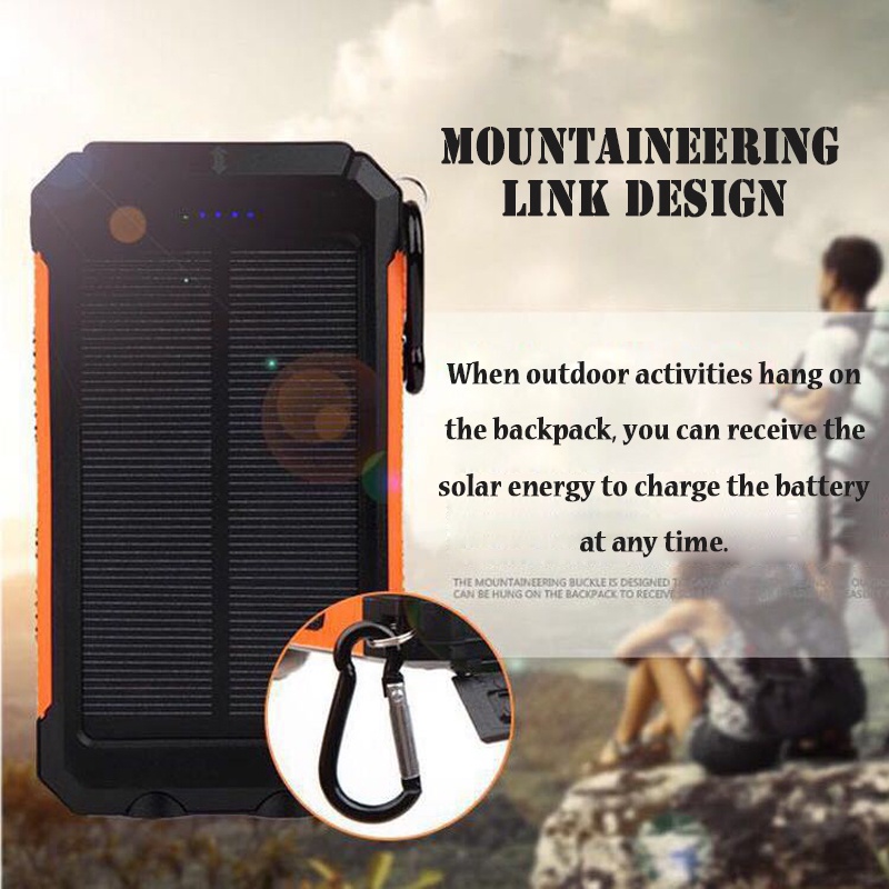 Bộ sạc dự phòng KRECOO công suất cao 20000mAh dùng được năng lượng mặt trời