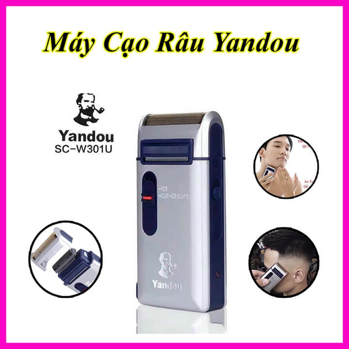 Máy cạo râu nam cao cấp Yandou SC W301U sạc điện, máy cạo râu khô