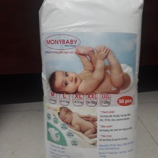Bỉm tã quần mony baby.2.5.sz.100q xxl/100q xxxli