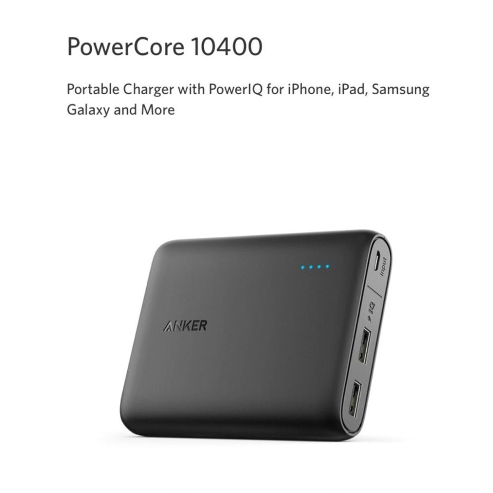 Pin Sạc Dự Phòng ANKER A1214 10400mAh A1215 13000mAh PowerCore 2 USB Sạc nhanh [Bảo hành 18 tháng]