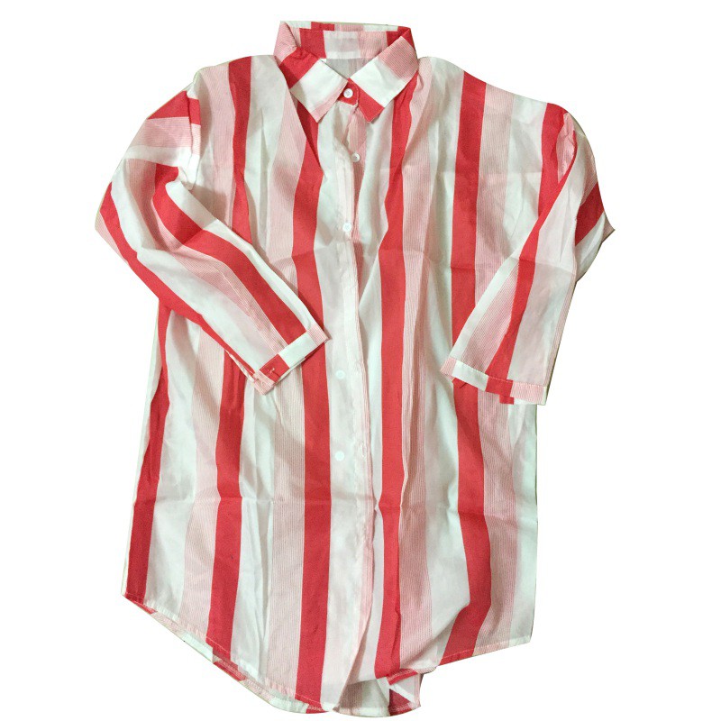 FREESHIP ĐƠN 99K_ Áo Sơ Mi Kẻ Sọc Dáng Rộng Thời Trang Cho Nữ | BigBuy360 - bigbuy360.vn