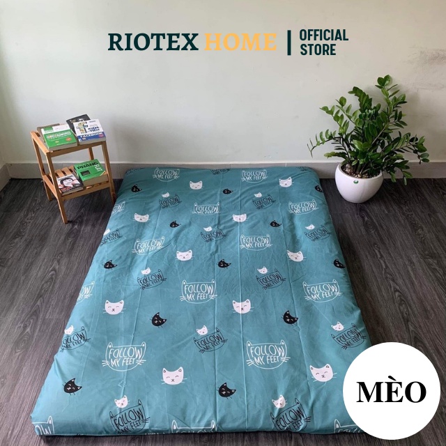 Áo Bọc Nệm Topper 2 Mặt RIOTEX Có Khóa Kéo, Kích Thước 1m/ 1.2m/ 1.4m/ 1.6m/ 1.8m