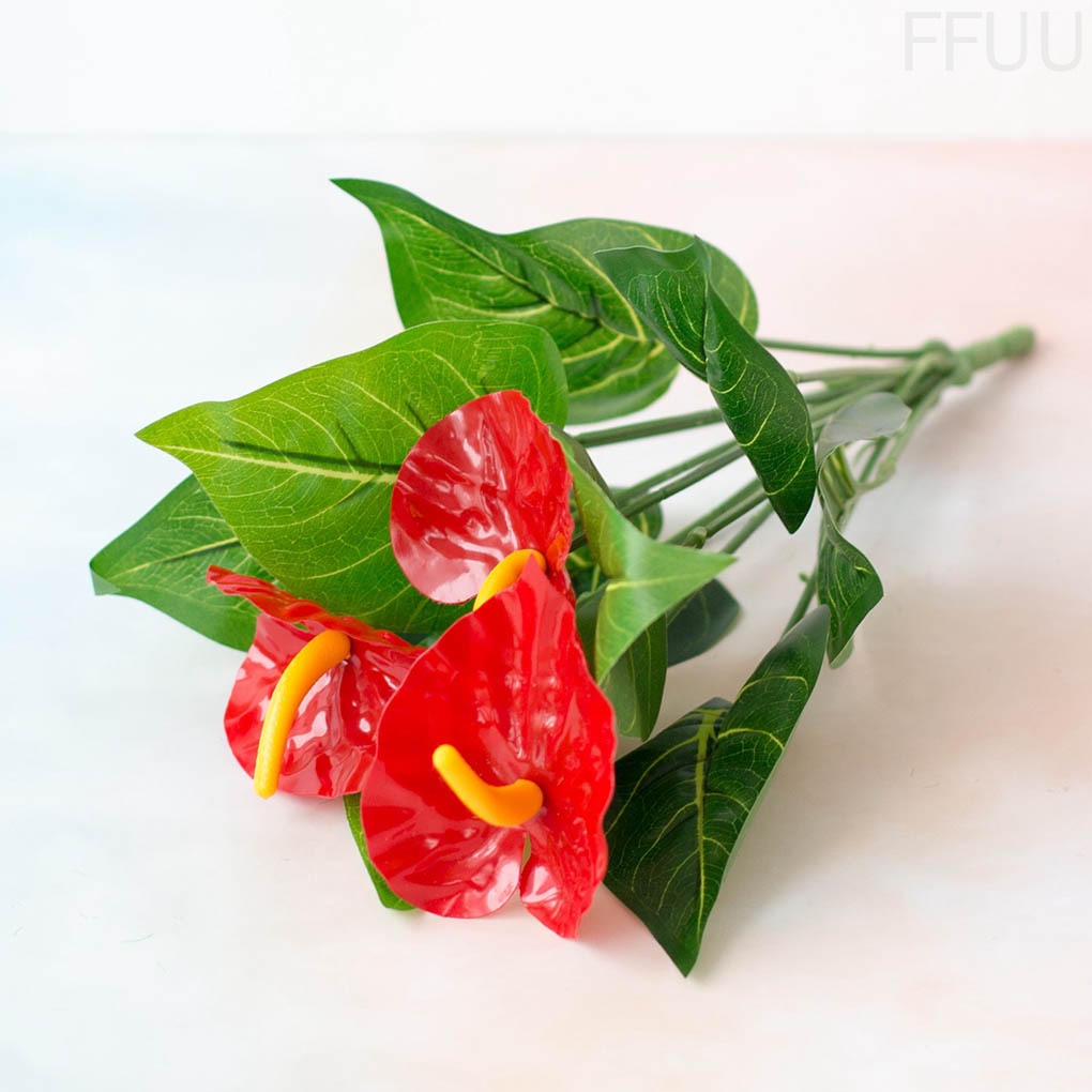 Hoa giả 12 đầu bằng nhựa dùng trang trí nhà cửa/văn phòng FF86