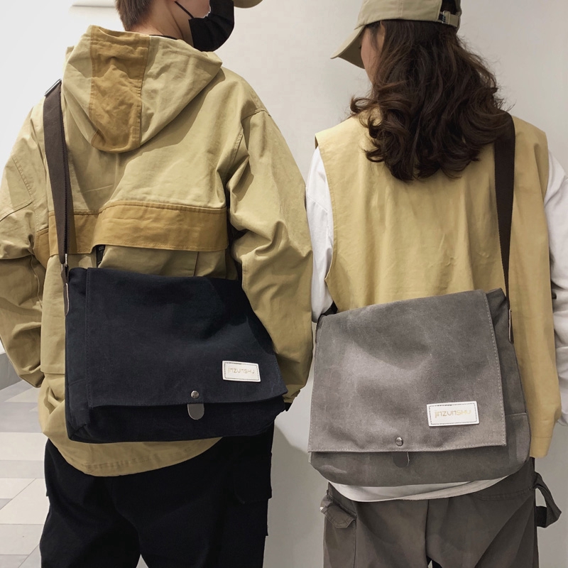 Túi đeo chéo vai bằng nylon sức chứa lớn thời trang Hàn Quốc dùng làm quà tặng cho nam