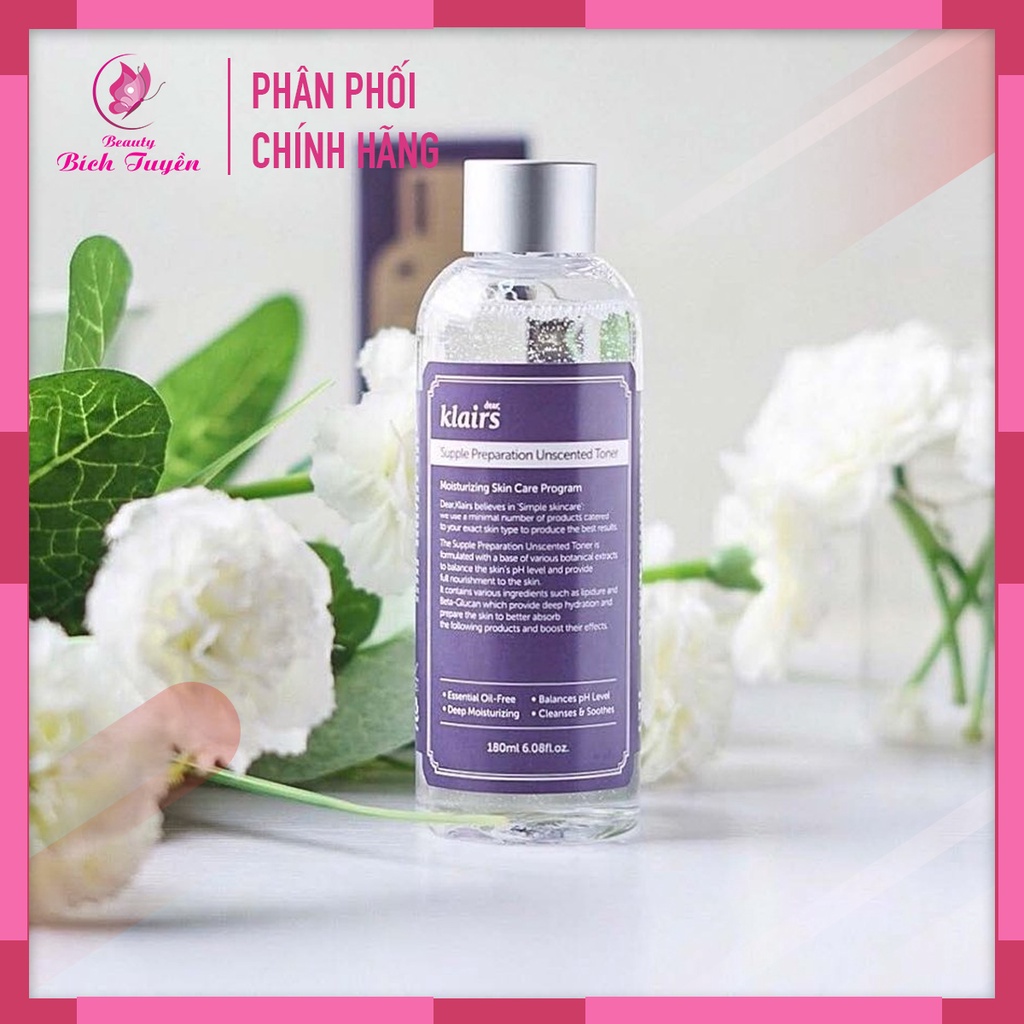 Nước Hoa Hồng Klairs Supple Preparation Toner Dành Cho Da Nhạy Cảm