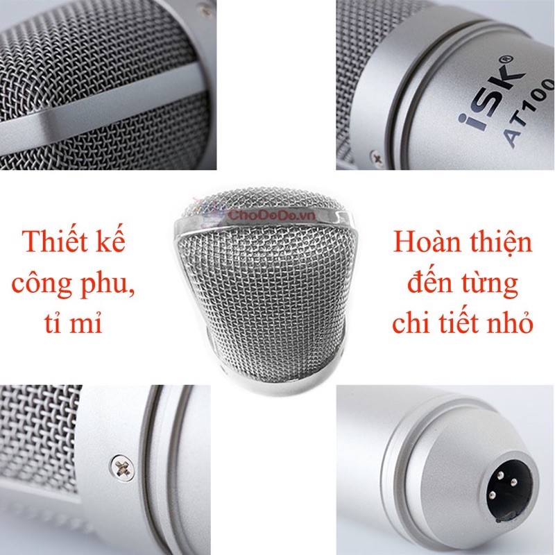 Mic ISK AT100 loại 1 chính hãng hàng siêu chất lượng Mic thu âm ISK AT100 Hoa Vinh bảo hành 6 tháng