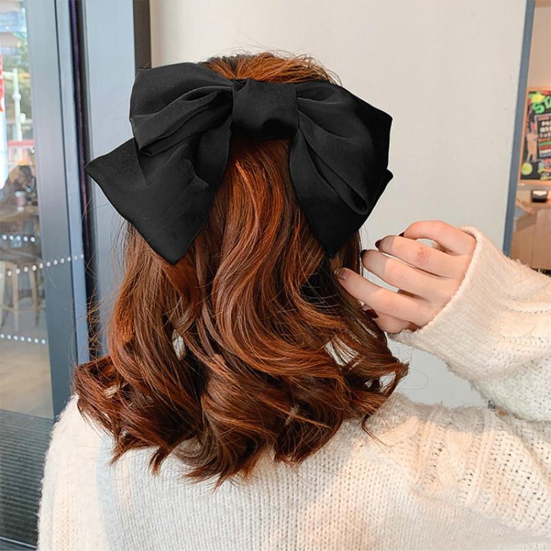 Kẹp tóc nơ lụa Lớn phong cách Hàn Quốc thanh lịch, nữ tính Hàng loại 1