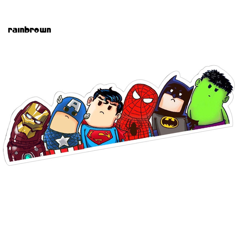 Nhãn dán phàn quang hình nhân vật The Avengers trang trí xe hơi đẹp mắt