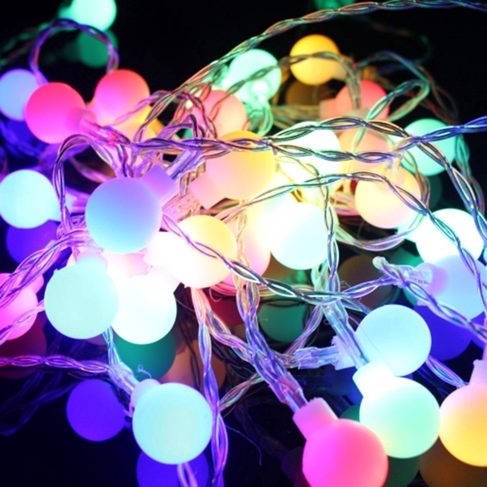 Dây đèn led dạng hình tròn dễ thương để trang trí phòng