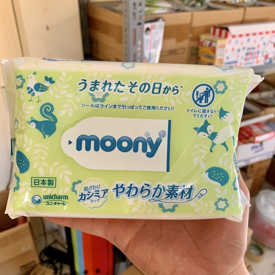 KHĂN GIẤY ƯỚT MOONY - 80 tờ/ bịch