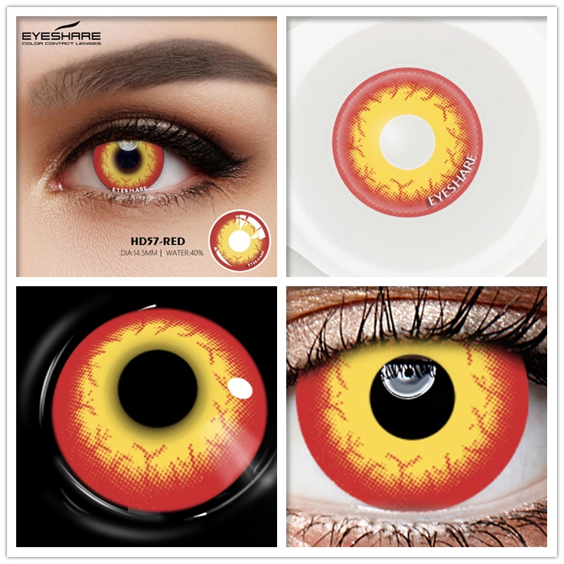 Cặp kính áp tròng EYESHARE nhiều màu sắc tùy chọn dành cho hóa trang halloween