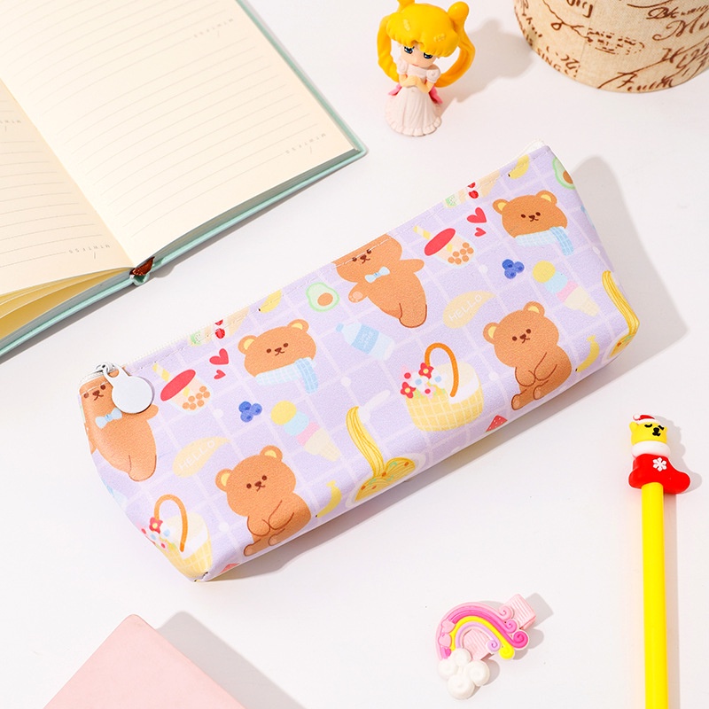 Túi Đựng Bút Chì Sức Chứa Lớn Họa Tiết Hoạt Hình Dễ Thương Cho Học Sinh