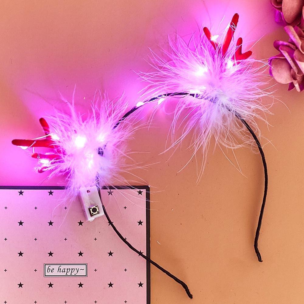 Cài Tóc Lông Nhung Phát Sáng Dễ Thương Phong Cách Hàn Quốc