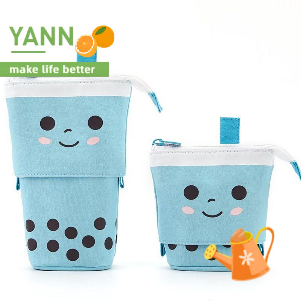 Túi Đựng Bút/ Đồ Trang Điểm Bằng Vải Bạt Dễ Thương Có Sức Chứa Lớn Thời Trang