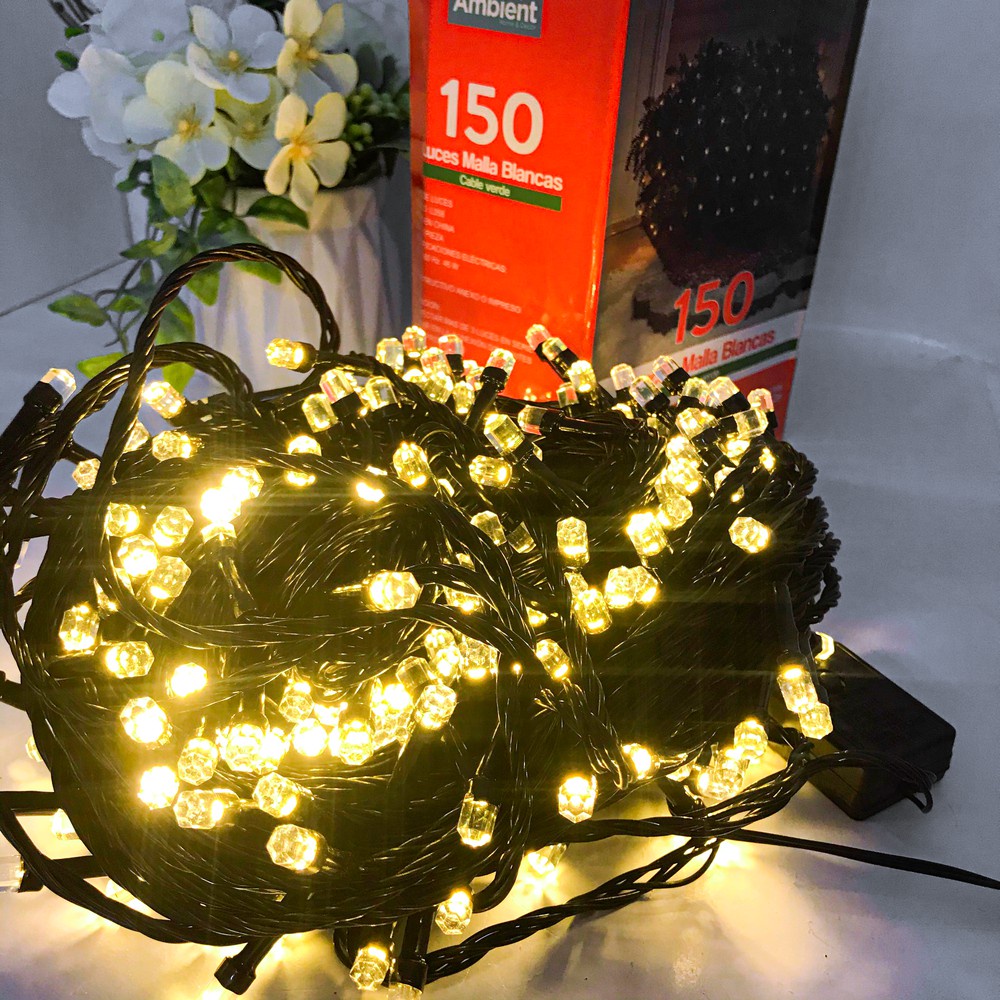 Dây Đèn Led Kim Cương 50 mét -đèn nháy Trang Trí Quán Cafe, Nhà Hàng, Trà Chanh, Công Viên, Quấn Cây