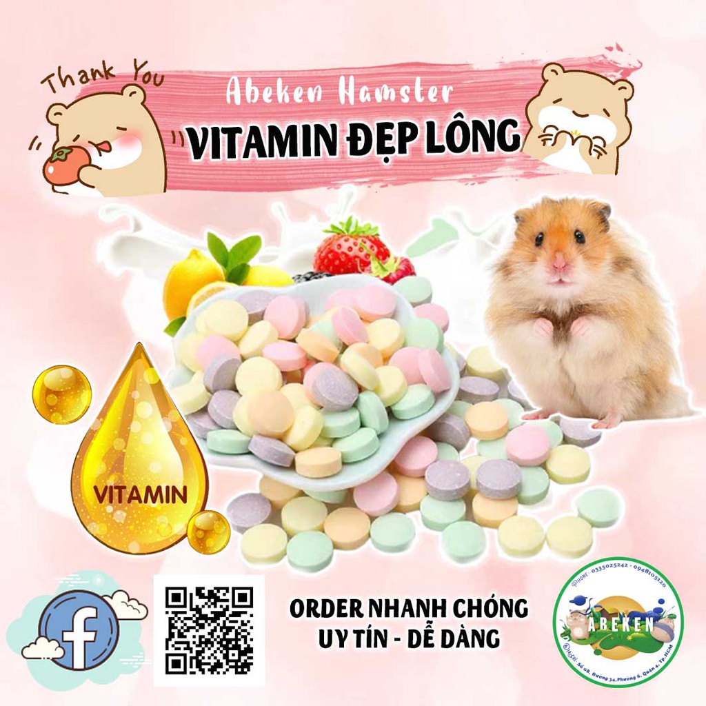 Vitamin đẹp da mượt lông cho Hamster/ Thỏ/ Bọ/ Sóc