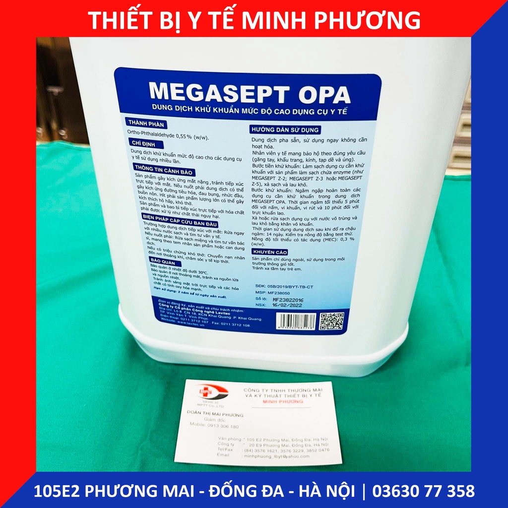 Dung dịch khử khuẩn mức độ cao MEGASEPT OPA