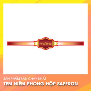 Combo 100 và 500 tem niêm phong hộp saffron 12*2cm
