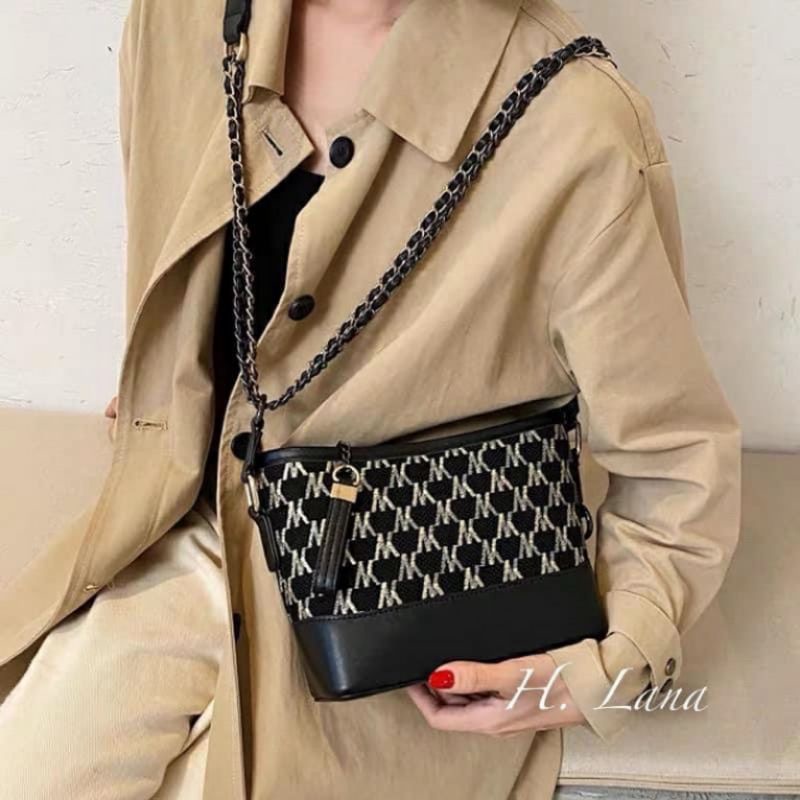 Túi hobo mini hoạ tiết 2 quai (3 màu)