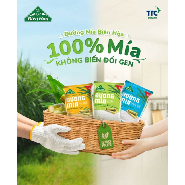Đường Mía Cao Cấp Biên Hòa Túi 1kg