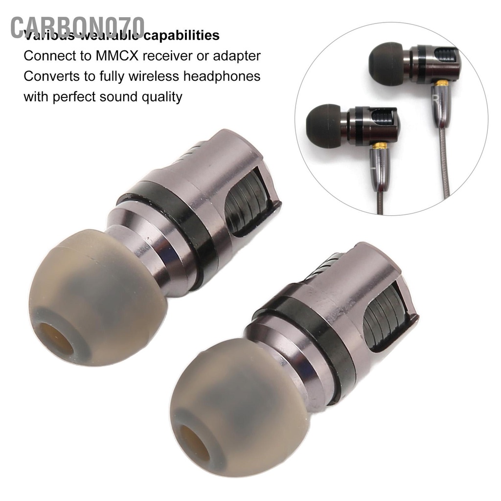 [Hàng Sẵn] Tai nghe nhét tai MMCX 0.4 inch DIY kết nối âm trầm HiFi sâu cho SE215 SE315 SE425 SE535 SE846【Carbon070】