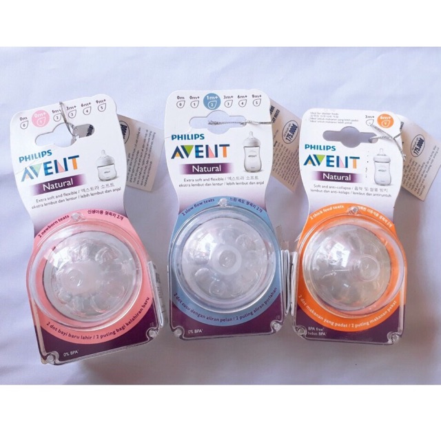Núm ti thay thế bình Avent hàng chuẩn