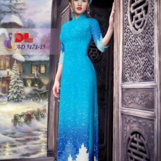 Vải áo dài in 3D. Lụa Cao cấp