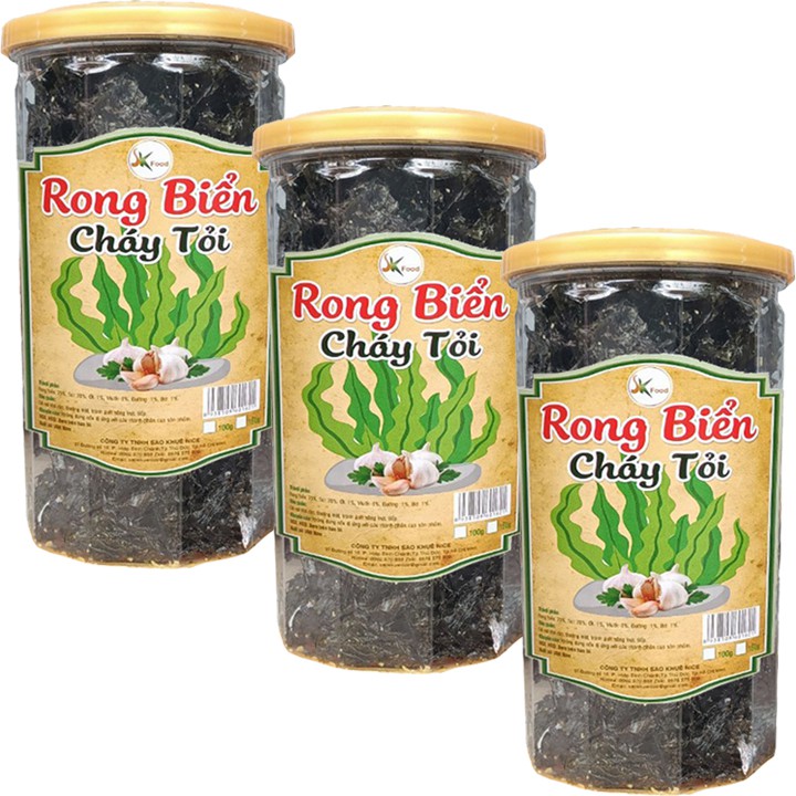 [Combo 3 Hũ] Rong Biển Cháy Tỏi Ớt Thơm Ngon - Mỗi Hũ 100G HIỆU SK FOOD