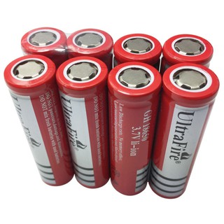 Pin sạc đỏ 18650 4200mah đầu nhọn
