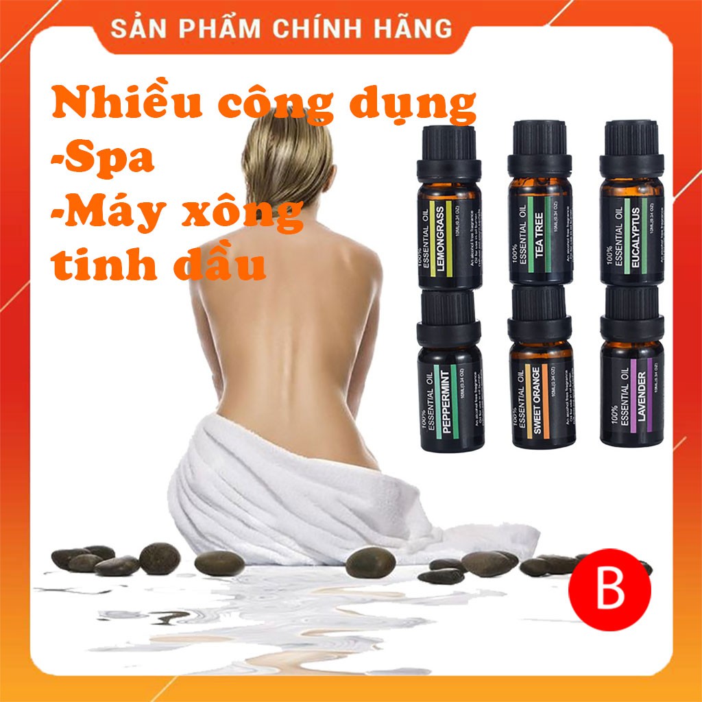 [COMBO 6 LỌ] Tinh dầu thiên nhiên 100% nguyên chất CAO CẤP nhập khẩu RHJY(LỌ 10ML)