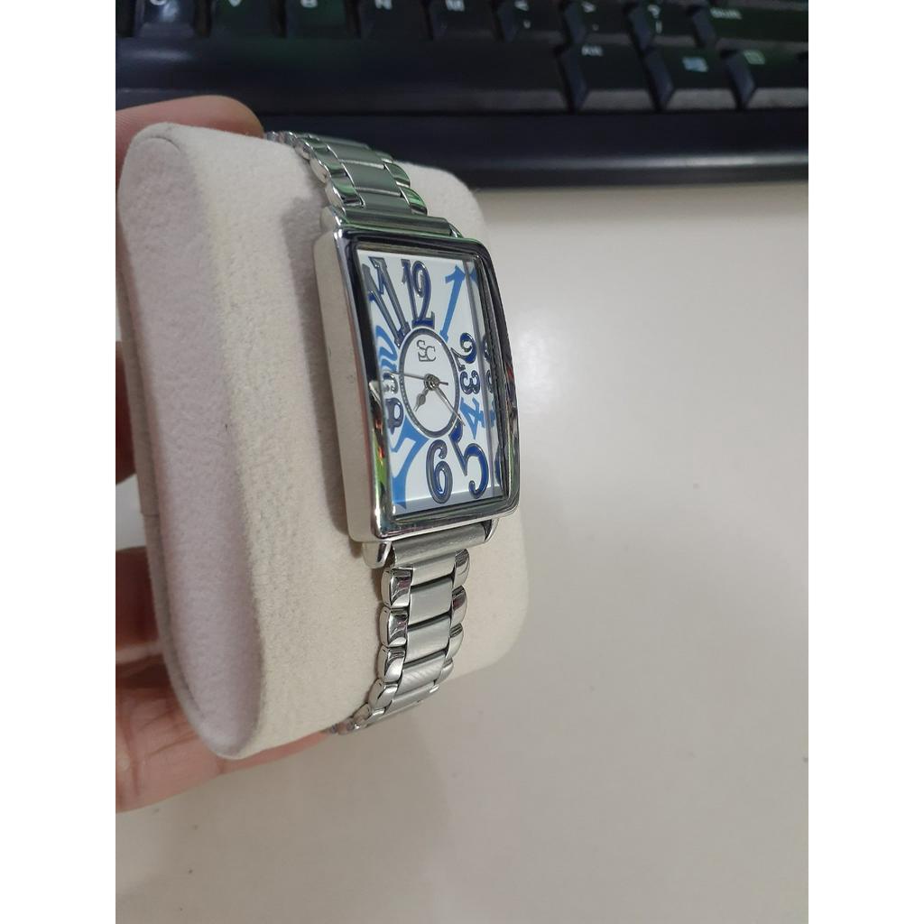 Đồng hồ nữ đẹp SC SaintClair mặt hình chữ nhật second hand si Nhật